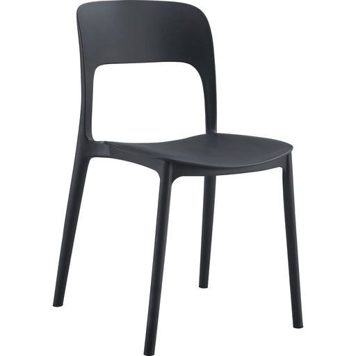 Bistro Dining Chair Polypropylene Indoors & Outdoors 395x400x780mm Black |  P155BLACK Makfry