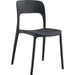 Bistro Dining Chair Polypropylene Indoors & Outdoors 395x400x780mm Black |  P155BLACK Makfry