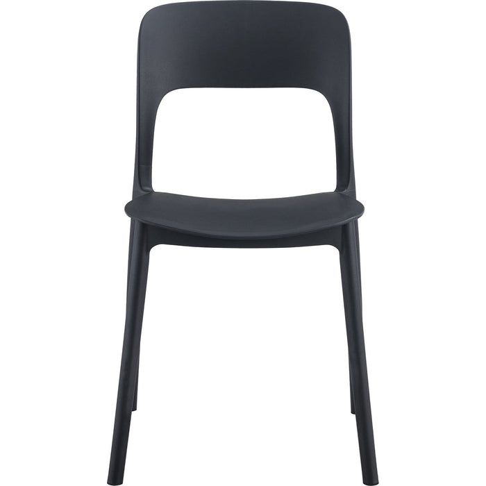 Bistro Dining Chair Polypropylene Indoors & Outdoors 395x400x780mm Black |  P155BLACK Makfry