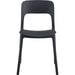 Bistro Dining Chair Polypropylene Indoors & Outdoors 395x400x780mm Black |  P155BLACK Makfry