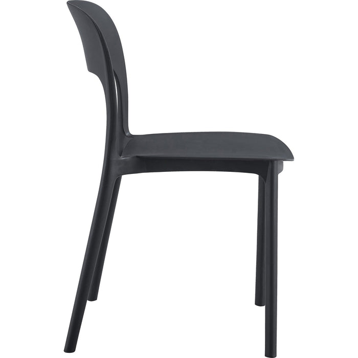 Bistro Dining Chair Polypropylene Indoors & Outdoors 395x400x780mm Black |  P155BLACK Makfry