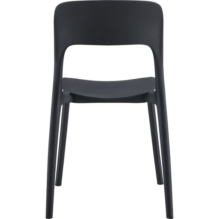 Bistro Dining Chair Polypropylene Indoors & Outdoors 395x400x780mm Black |  P155BLACK Makfry