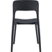 Bistro Dining Chair Polypropylene Indoors & Outdoors 395x400x780mm Black |  P155BLACK Makfry