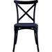 Bistro Dining Chair Cross-Back Design Polypropylene Indoors & Outdoors 430x430x900mm Black |  P161BLACK Makfry