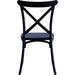 Bistro Dining Chair Cross-Back Design Polypropylene Indoors & Outdoors 430x430x900mm Black |  P161BLACK Makfry