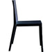 Bistro Dining Chair Slatted Back Polypropylene Indoors & Outdoors 400x420x800mm Black |  P184BLACK Makfry
