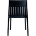 Bistro Dining Chair Slatted Back Polypropylene Indoors & Outdoors 400x420x800mm Black |  P184BLACK Makfry