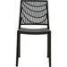Bistro Dining Chair Decorative Slatted Backrest Polypropylene Indoors & Outdoors 420x400x810mm Black |  P192BLACK Makfry