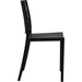 Bistro Dining Chair Decorative Slatted Backrest Polypropylene Indoors & Outdoors 420x400x810mm Black |  P192BLACK Makfry