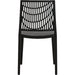 Bistro Dining Chair Decorative Slatted Backrest Polypropylene Indoors & Outdoors 420x400x810mm Black |  P192BLACK Makfry