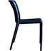 Bistro Dining Chair Slatted Seat and Backrest Polypropylene Indoors & Outdoors 440x450x800mm Black |  P194BLACK Makfry