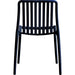 Bistro Dining Chair Slatted Seat and Backrest Polypropylene Indoors & Outdoors 440x450x800mm Black |  P194BLACK Makfry