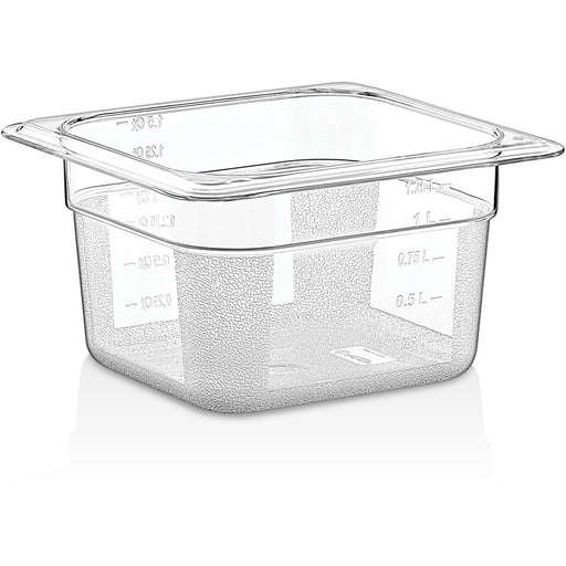Polycarbonate Gastronorm Pan GN1/6 Depth 100mm Clear |  P8164 Makfry