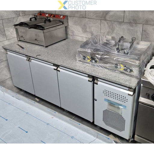 Refrigerated Counter With Marble Top 3 Doors Depth 800mm | Pa20 Makfry