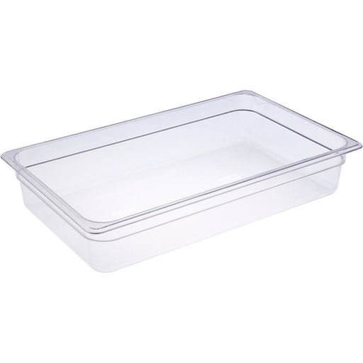 Heavy duty Polycarbonate Gastronorm Pan GN1/1 Depth 100mm Clear 12 litres |  PCPAN11100 Makfry