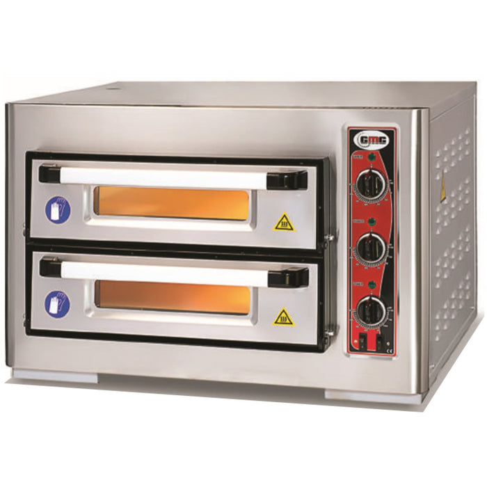 Electric Pizza Oven 2 chambers 620x620mm Capacity 4+4 pizzas at 12" 230V/1 phase |  PF6262DE