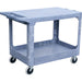 Professional Heavy Duty 2-Tier Plastic Utility Trolley with Raised Edge Top & 227kg Capacity 790x430mm |  PSC79432C Makfry