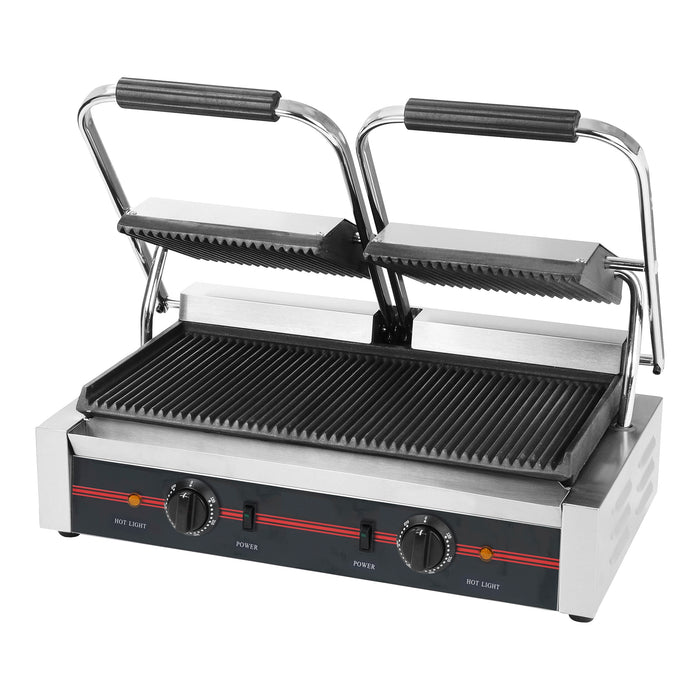 Infernus Upper/Lower Ribbed 2 x Single Panini Grill