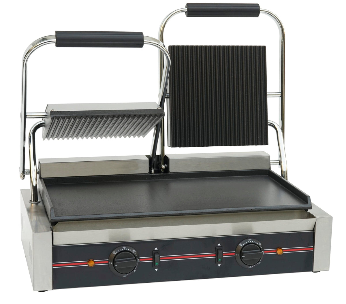 Infernus Half Ribbed 2 x Single Panini Grill — Canmac Catering Equipment