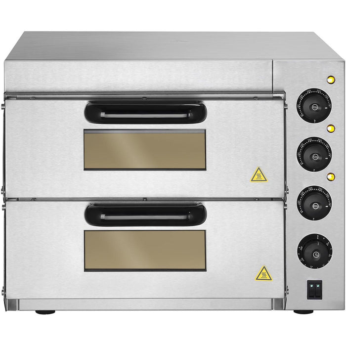 B Grade Electric Pizza Oven 4+4 Pizzas Of 8’’ | Po04 B Grade Makfry