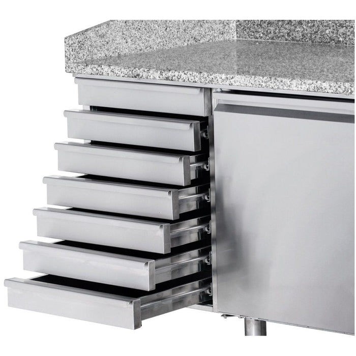 Refrigerated Pizza Preparation Table 1 Door 7 Neutral Drawers | Thpz1610 Tn Makfry