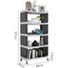 Mobile Plastic Shelving Unit 5 tier Black & Grey  490x290x970mm |  PP5 Makfry