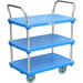 Platform Trolley 3 Tier Blue 810x500x930mm 210kg |  PPT815032 Makfry