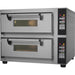 B Grade Commercial Pizza Oven Electric 2 Chambers 400x400mm 450°C Digital Controls 5.2k W 230 V | Ps442 Be B Grade Makfry