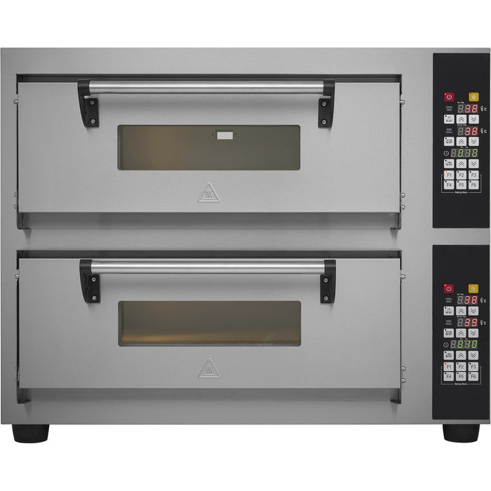 Commercial Pizza oven Electric 2 chambers 610x610mm 450°C Digital controls 8.4kW 380V |  PS662E