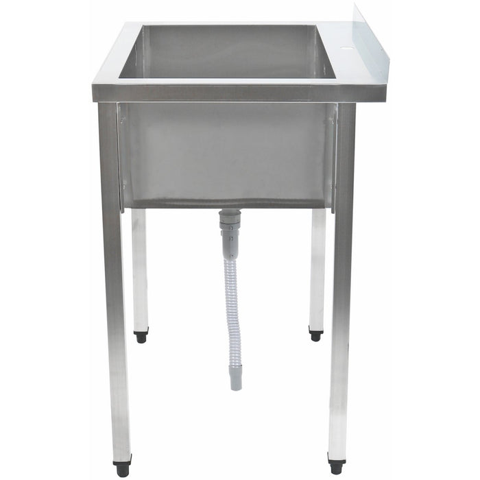Commercial Pot Wash Sink Stainless steel 1 bowl Splashback 1000x600x900mm Square legs |  PSA10060