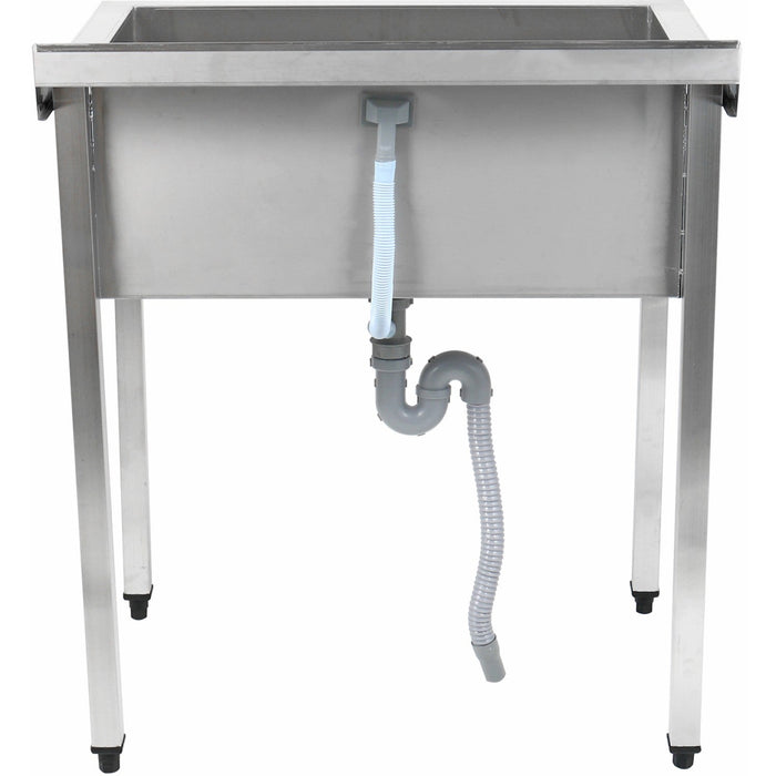 Commercial Pot Wash Sink Stainless Steel 1 Bowl Splashback 1200x600x900mm Square Legs |  Psa12060 Makfry