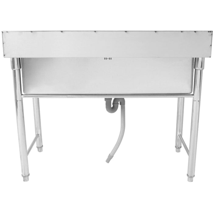 Commercial Stainless Steel Pot Wash Sink With Single Bowl And Splashback 1500x600x850mm | Qnh610 Makfry