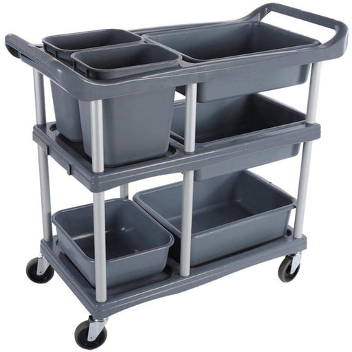 Professional Dish Collecting/Bussing Trolley 6 bins |  PST03C Makfry