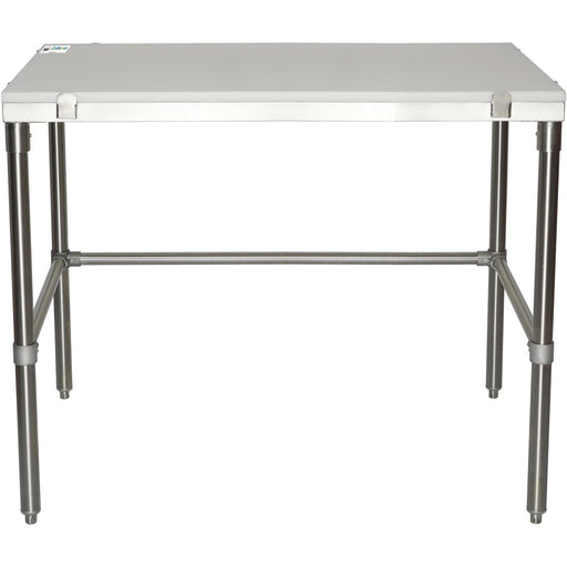 Professional Solid Stainless Steel Poly Top Work Table 1200x600x900mm | Pswt600 X1200 Ob Makfry