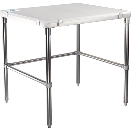 Professional Solid Stainless Steel Poly Top Work Table 900x600x900mm |  PSWT600X900OB Makfry
