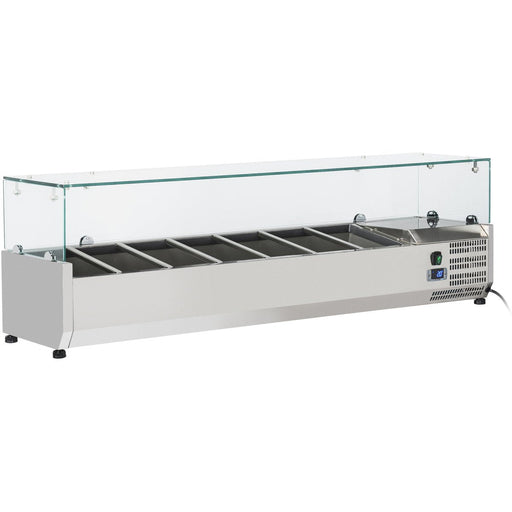 Refrigerated Servery Prep Top 1500mm 7x Gn1/4 Depth 330mm | Thv1500/330 Makfry