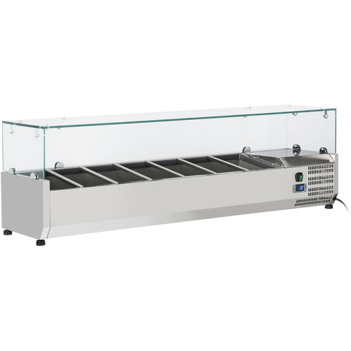 B Grade Refrigerated Servery Prep Top 1500mm 7x Gn1/4 Depth 330mm | Thv1500/330 B Grade Makfry