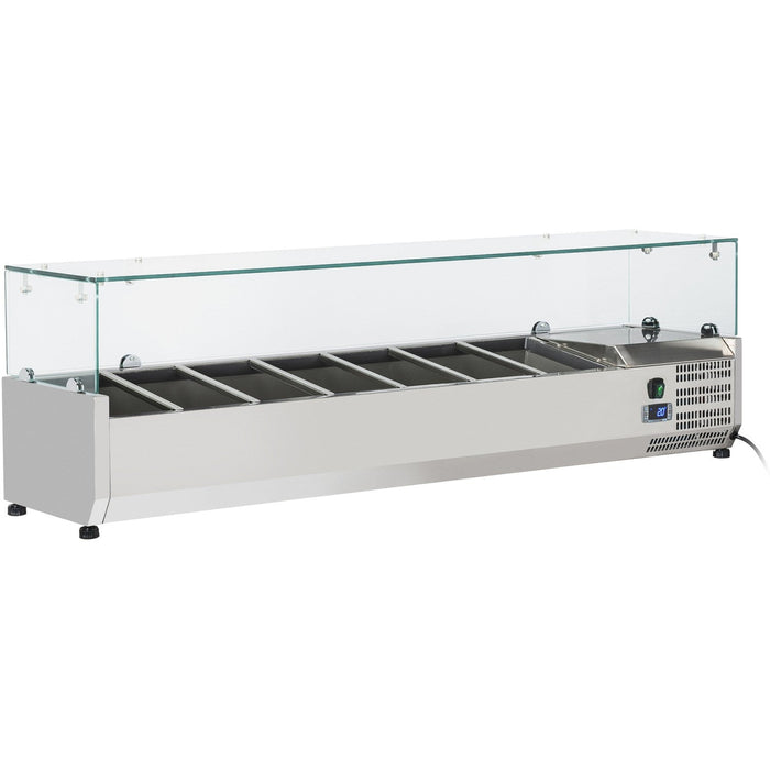 B Grade Refrigerated Servery Prep Top 1500mm 7x Gn1/4 Depth 330mm | Thv1500/330 B Grade Makfry