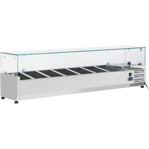 Refrigerated Servery Prep Top 1600mm 7x Gn1/4 Depth 330mm | Pt16 Makfry