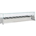 Refrigerated Servery Prep Top 1800mm 8x Gn1/3 Depth 380mm Glass Top | Thv1800/380 Makfry