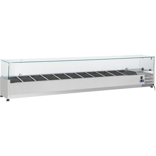 Refrigerated Servery Prep Top 2000mm 10x Gn1/4 Depth 330mm | Thv2000/330 Makfry