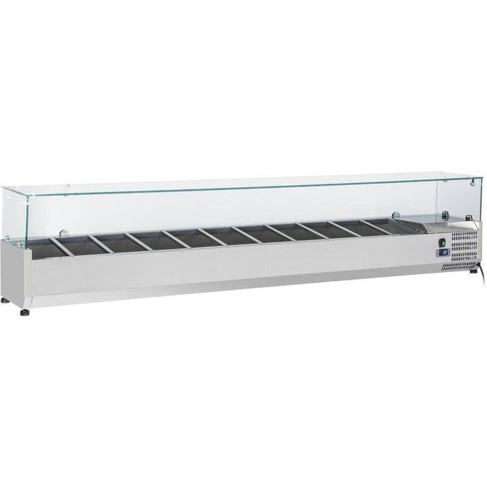 Refrigerated Servery Prep Top 2000mm 10x Gn1/4 Depth 330mm |  Thv2000/330