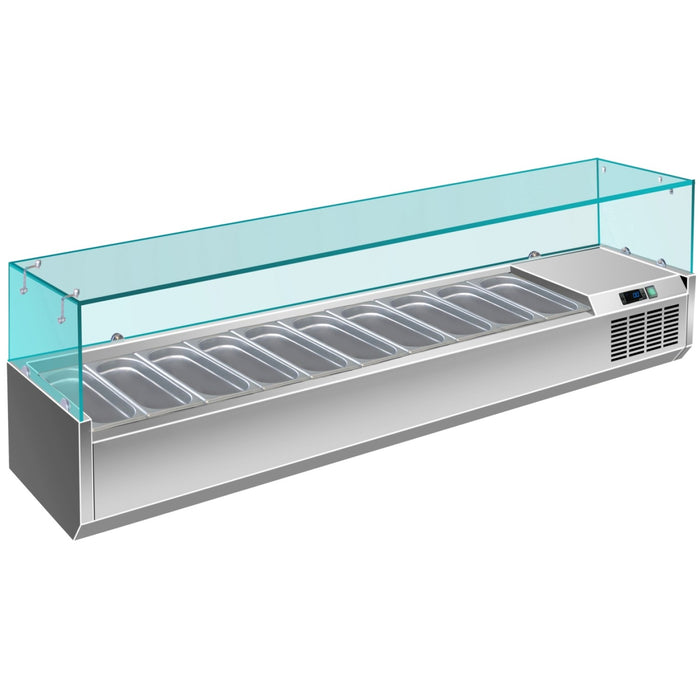 B GRADE Refrigerated Servery Prep Top 2000mm 10xGN1/4 Depth 330mm |  PT20 B GRADE