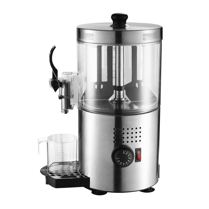Commercial Hot Chocolate Dispenser / Drink Warmer 3 litres Dual Thermostat Silver |  Q7005SILVER Makfry