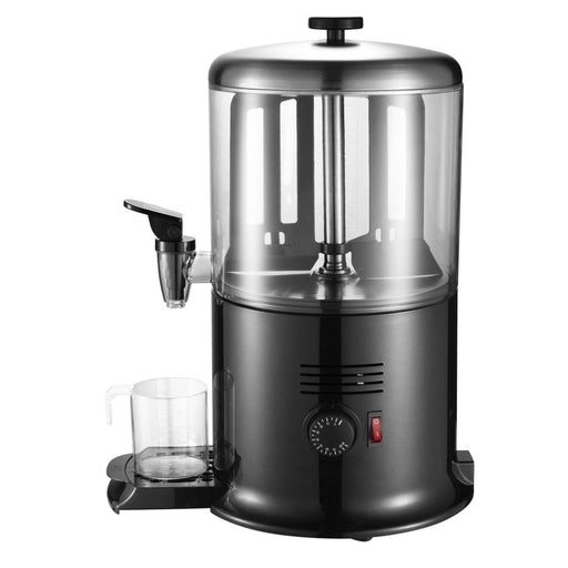 Commercial Hot Chocolate Dispenser / Drink Warmer 6 Litres Dual Thermostat Black | Q7006 Black Makfry