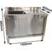 Commercial Stainless Steel Sink With Cupboard &Amp; Splashback 1 Bowl Left Side 1500x600x850mm | Qnh1006 Makfry