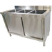 Commercial Stainless Steel Sink With Cupboard &Amp; Splashback 3 Bowls 1500x600x850mm | Qnh1010 Makfry