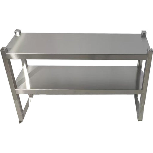 Double Tier Overshelf with Square Tubing Stainless Steel 1800x280x600mm |  QNH108 Makfry