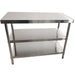 Commercial 3-Tier Stainless Steel Work Table with Undershelves 900x600x850mm |  QNH1102 Makfry