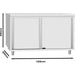 Commercial Stainless Steel Sliding Door Work Table Cabinet With Shelf 1200x600x850mm | Qnh302 Makfry